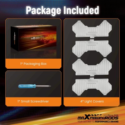 ฟิลเตอร์ครอบไฟแบบใส แบบกระจายแสง maXpeedingrods 5 นิ้ว อุปกรณ์เสริมสำหรับทรงสี่เหลี่ยม ไฟขับขี่ Filters LED (4 ชิ้น) 5  Inch transparent  Flood White light Cover for Auxiliary Driving LED Light Pods，4pcs