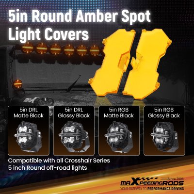 ชื่อ	ฟิลเตอร์ครอบไฟสีเหลืองอำพัน maXpeedingrods 5 นิ้ว แบบรวมแสง อุปกรณ์เสริมสำหรับไฟ Filters LED ขับขี่ ทรงกลม (4 ชิ้น) 5 Inch Amber Spotlight Cover for Auxiliary Driving LED Light Pods，4pcs