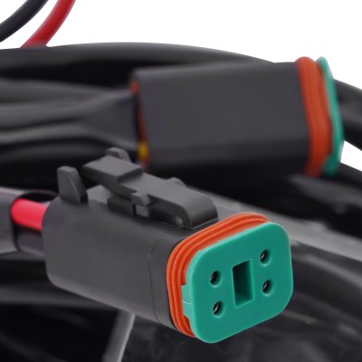 สปอตไลท์ 7 นิ้ว ทรงสี่เหลี่ยม ขับรถเสริมแสงสีขาวหลัก + สีเหลืองอําพัน/สีขาว | คู่ 190W | IP68 Spot Beam & Side Shooter