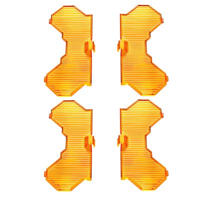 ฟิลเตอร์ครอบไฟ Filters LED สีเหลืองอำพัน 7 นิ้ว ทรงสี่เหลี่ยม แบบกระจายแสง อุปกรณ์เสริมสำหรับไฟขับขี่ ออฟโรด - 4 ชิ้น 7 Inch Amber  Flood light Cover for Auxiliary Driving LED Light Pods，4pcs