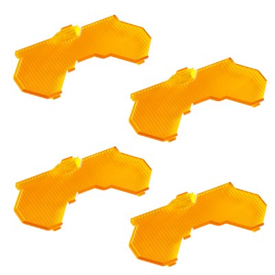 ฟิลเตอร์ครอบไฟ Filters LED สีเหลืองอำพัน 7 นิ้ว ทรงสี่เหลี่ยม แบบกระจายแสง อุปกรณ์เสริมสำหรับไฟขับขี่ ออฟโรด - 4 ชิ้น 7 Inch Amber  Flood light Cover for Auxiliary Driving LED Light Pods，4pcs