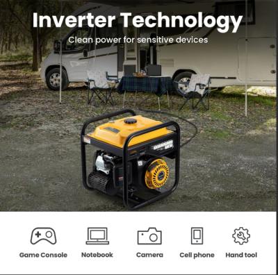 maXpeedingrods เครื่องปั่นไฟ 3500 วัตต์ 3500-Watt 3.5KW Generator Outdoor Camping Inverter เครื่องยนต์ 223cc 4-Stroke OHV เงียบเครื่องกําเนิดไฟฟ้าดิจิตอล Motorhome
