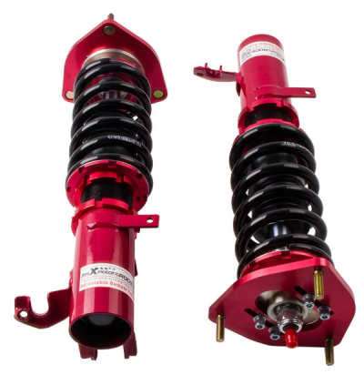 maXpeedingrods ชุดสตรัทปรับเกลียว ระบบ ซับเพนชั่น สำหรับรถยนต์ Toyota Corolla E90 E100 E110 Levint AE92 AE101 AE111ชุดสตรัทปรับเกลียว สีแดง