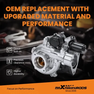 maXpeedingrods เทอร์โบชาร์จเจอร์ สำหรับรถยนต์    Billet Compressor Wheel CT16V Turbo compatible for Charger Compatible for Toyota Hilux compatible for Landcruiser 1KD-FTV 17201-OL040/30100 Toyota Hilux 3.0L D-4D 171hp 126kw 2005 17201-OL040 17201-30010 CT