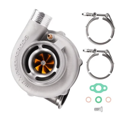 maXpeedngrods Dual Ball Bearing Turbo Turbocharger GT3071 GT3071R Turbo Compressor A/R 0.63 ตลับลูกปืนเซรามิกคู่ Upgr adeDual & ล้อเหล็กแท่ง GT30 GT3071R Racing Turbocharger