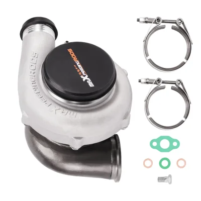 maXpeedngrods Dual Ball Bearing Turbo Turbocharger GT3071 GT3071R Turbo Compressor A/R 0.63 ตลับลูกปืนเซรามิกคู่ Upgr adeDual & ล้อเหล็กแท่ง GT30 GT3071R Racing Turbocharger