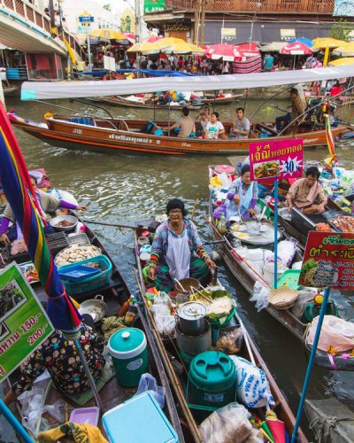 Mae Klong Railway Market + Amphawa Floating Market