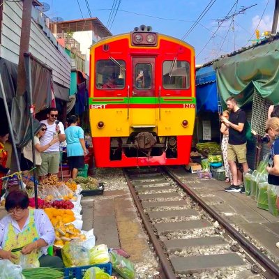 Mae Klong Railway Market + Amphawa Floating Market