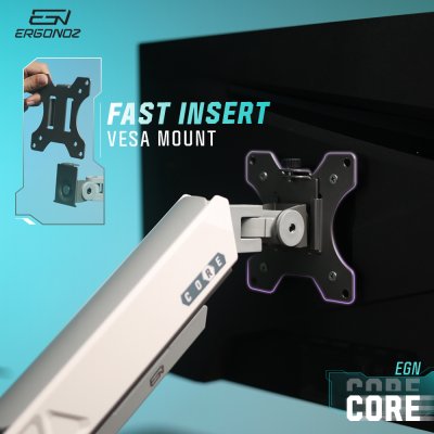 แขนจับจอมอนิเตอร์ ERGONOZ Monitor Arm EGN-ASTRO-S-W White