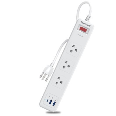 Honeywell 4 Outlet Surge Protector with 1xType C & 2xUSB