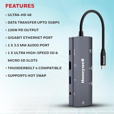 Honeywell Type C Docking Station - 9 in 1 HC000026/LAP/CDK