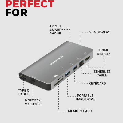 Honeywell Type C Ultra Dock - 8 in 1 HC000008/LAP/CDK