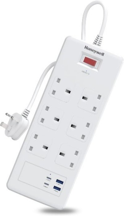 Honeywell 6 Outlet Surge Protector with 2 Type C & 2 USB