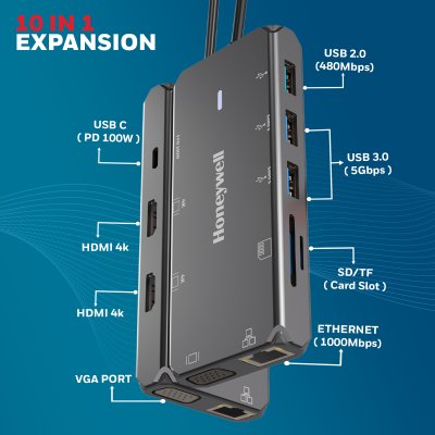 Honeywell Type C Docking Station - 10 in 1 HC000027/LAP/CDK