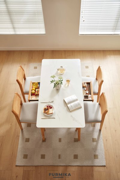 Cara Dining Table with Drawers Set