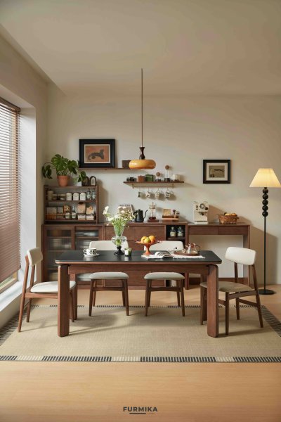 Elphy Oak Dining Table Set