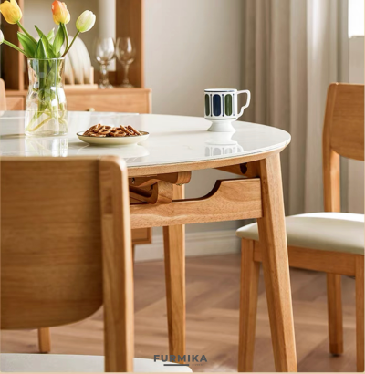 Macy Extendable Round Dining Table Set