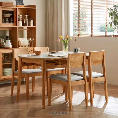 Macy Extendable Round Dining Table Set