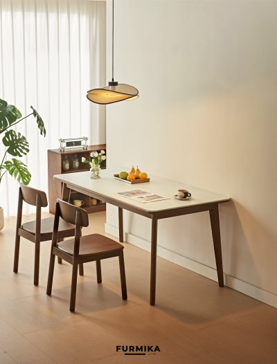 Hera Dining Table Set (Walnut)