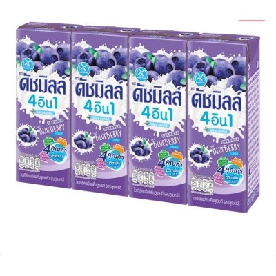 นมเปรี้ยวดัชมิลล์ บลูเบอร์รี่ 180มล. แพ็ค 4