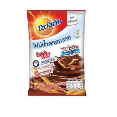 โอวัลติน3อิน1สูตรไม่มีน้ำตาล 25ก.4ชอง