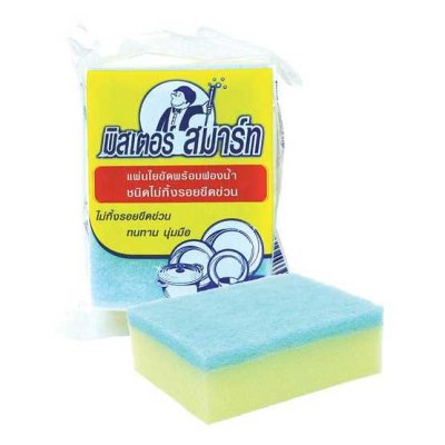 MR.SMART  ใยขัด+ฟองน้ำ ไลท์ดิวตี้