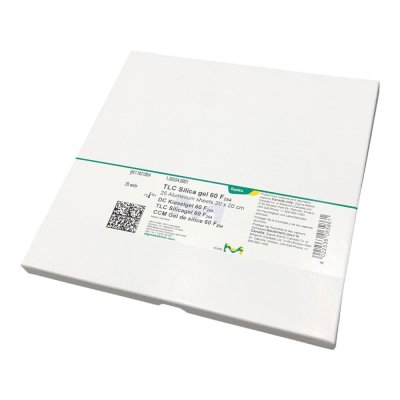 TLC Silica Gel 60 F254 Aluminium sheet 20x20cm, 25/pk