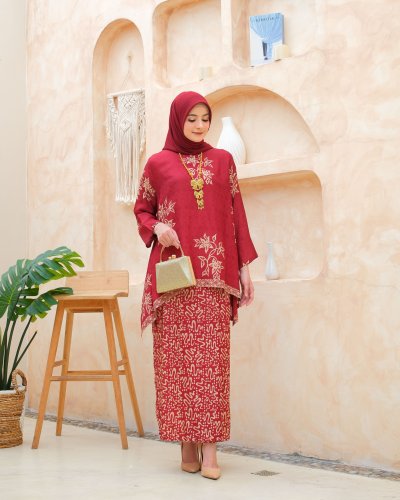 CLAUDYA SET ROK VISCOSE/BAJU KONDANGAN WANITA KEKINIAN