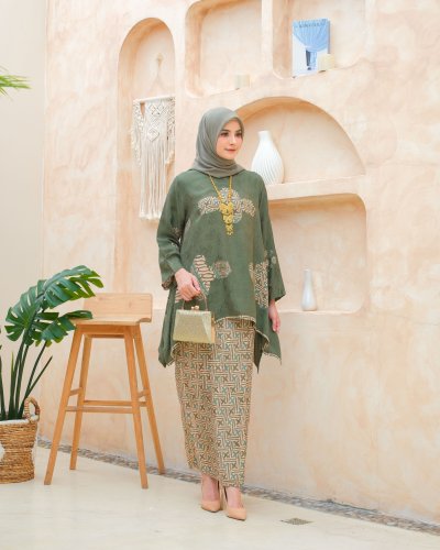 CLAUDYA SET ROK VISCOSE/BAJU KONDANGAN WANITA KEKINIAN