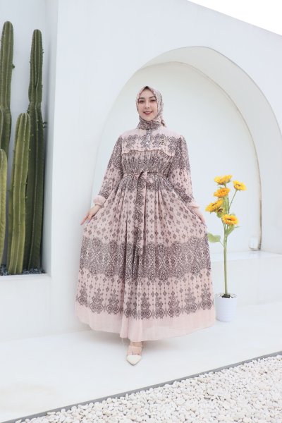 MEGHAN SET HIJAB ETNIK/GAMIS CERUTI PREMIUM/GAMIS GIES BUTIK