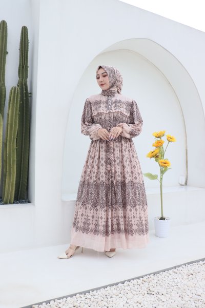 MEGHAN SET HIJAB ETNIK/GAMIS CERUTI PREMIUM/GAMIS GIES BUTIK