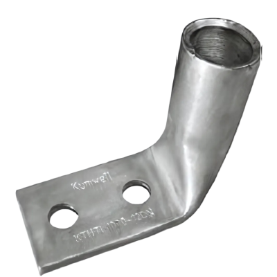 Copper Lugs Two-Hole Long Barrel 90° Pad