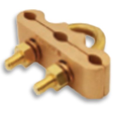 Ground Rod or Pipe Three Cable Clamp