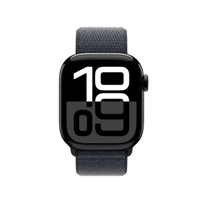 Apple Watch Series 10 GPS 46mm Jet Black Aluminium Case with Ink Sport Loop