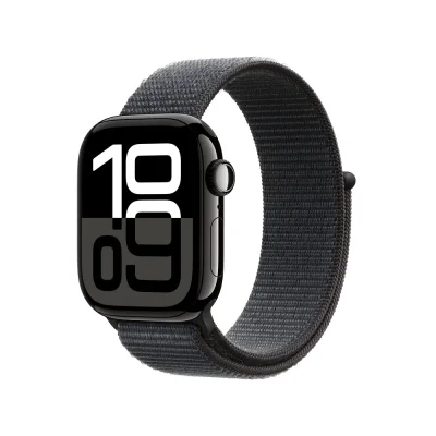Apple Watch Series 10 GPS 46mm Jet Black Aluminium Case with Ink Sport Loop