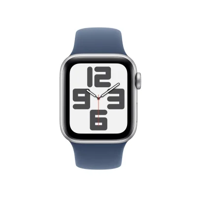 Apple Watch SE GPS 40mm Silver Aluminium Case with Denim Sport Band - M/L (2024)