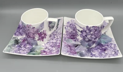 12-Piece Tea & Coffee Set – Hydrangea Design