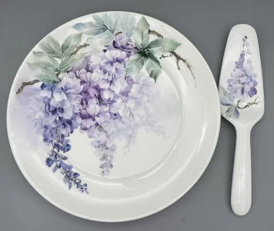 Wisteria cake plate