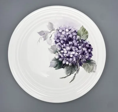 Hand-painted Dinner plate Hydrangea Collection