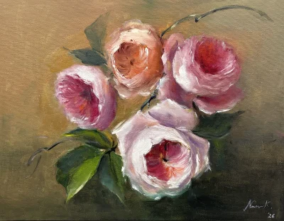 Rose Study in Oil