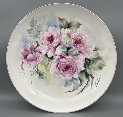 Rose Porcelain Round Plate