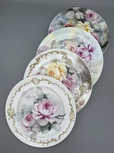 Roses-round plates (8.5")