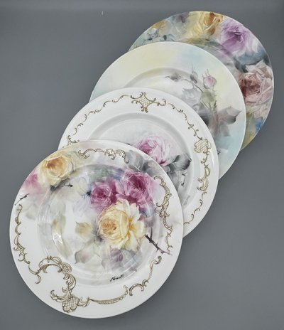 Roses- round plates (9.5")