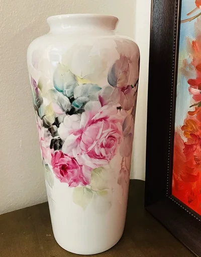 Pink Rose Elegance Porcelain Vase