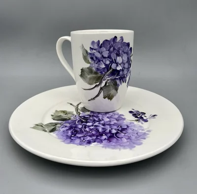Hydrangea Coffee Cup & Saucer