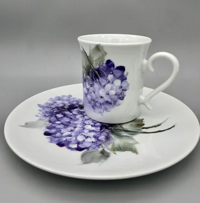Hydrangea Coffee Cup & Saucer