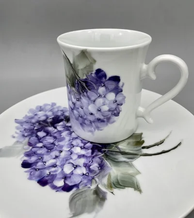 Hydrangea Coffee Cup & Saucer