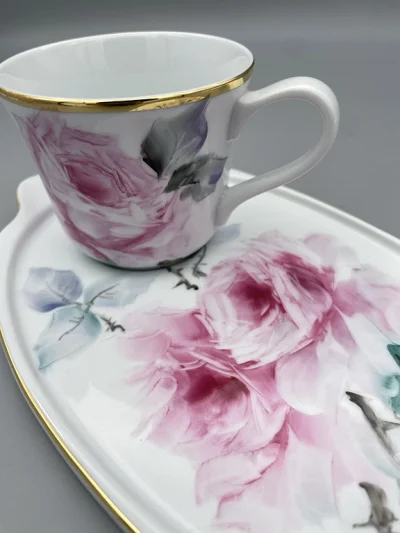 Luxury Gold Rose Coffee  Set