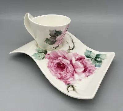 Premium Porcelain-Rose Coffee Set