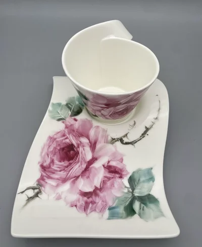Premium Porcelain-Rose Coffee Set